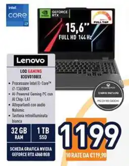 Unieuro Lenovo LOO GAMING 83DV01081X offerta