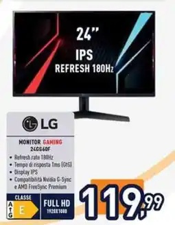 Unieuro LG MONITOR GAMING 24GQ60F offerta