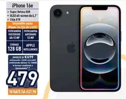 Unieuro iPhone 16e offerta