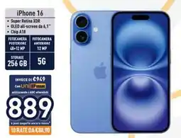 Unieuro iPhone 16 offerta