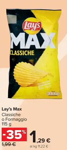 Carrefour Market Lay's Max Classiche o Formaggio offerta
