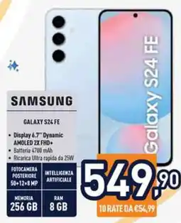 Unieuro Samsung Galaxy S24 FE offerta