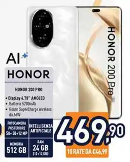 Unieuro HONOR 200 PRO offerta