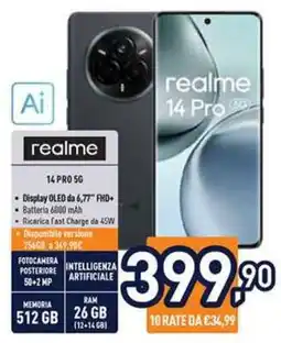 Unieuro realme 14 Pro+ 5G offerta