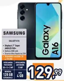 Unieuro Samsung Galaxy A16 offerta