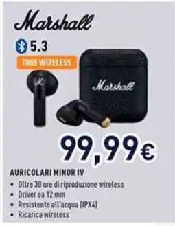 Unieuro Marshall Auricolari Minor IV offerta