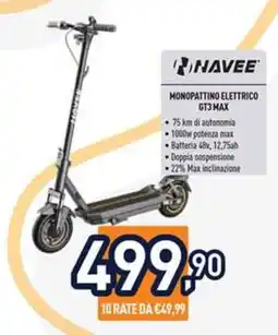 Unieuro Navee Monopattino Elettrico GT3 Max offerta