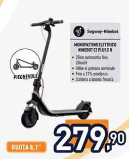 Unieuro Monopattino Elettrico Ninebot E2 Plus e II offerta