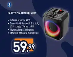 Unieuro PARTY SPEAKER CUBE 40W offerta