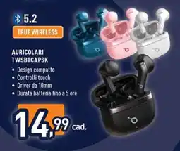 Unieuro Auricolari TWSBTCAPSK offerta
