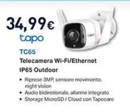 Unieuro Tapo TC65 offerta
