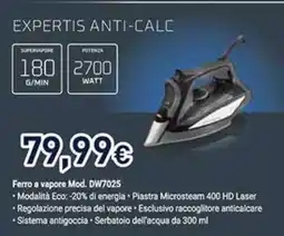 Unieuro Expertis Anti-Calc Ferro a vapore Mod. DW7025 offerta