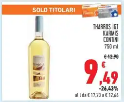 Conad THARROS IGT KARMIS CONTINI offerta