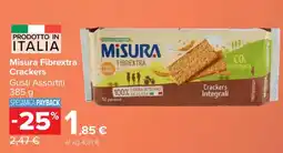 Carrefour Market Misura Fibrextra Crackers offerta