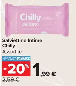 Carrefour Market Salviettine Intime Chilly offerta