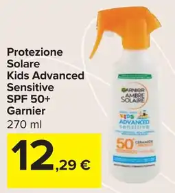 Carrefour Market Protezione Solare Kids Advanced Sensitive SPF 50+ Garnier offerta