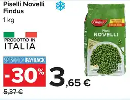 Carrefour Piselli Novelli Findus offerta