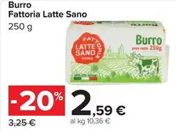 Carrefour Burro Fattoria Latte Sano offerta