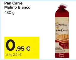 Carrefour Pan Carrè Mulino Bianco offerta