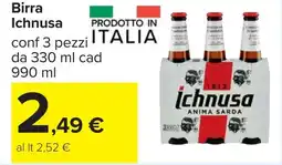 Carrefour Birra Ichnusa offerta