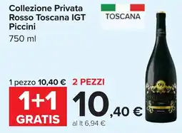 Carrefour Collezione Privata Rosso Toscana IGT Piccini offerta