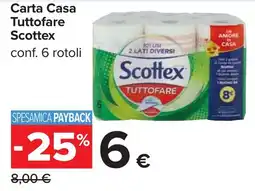 Carrefour Carta Casa Tuttofare Scottex offerta