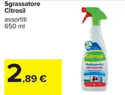 Carrefour Sgrassatore Citrosil offerta