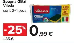Carrefour Spugna Glitzi Vileda offerta