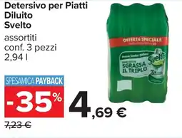 Carrefour Detersivo per Piatti Diluito Svelto offerta