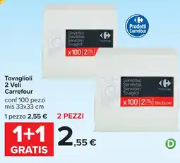 Carrefour Tovaglioli 2 Veli Carrefour offerta