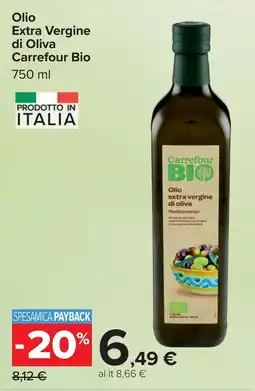 Carrefour Olio Extra Vergine di Oliva Carrefour Bio offerta