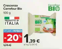 Carrefour Crescenza Carrefour Bio offerta
