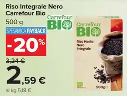 Carrefour Riso Integrale Nero Carrefour Bio offerta