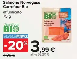 Carrefour Salmone Norvegese Carrefour Bio offerta