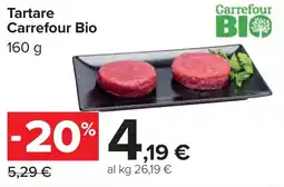 Carrefour Tartare Carrefour Bio offerta