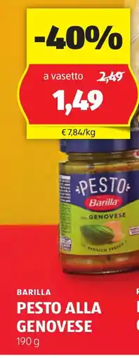 ALDI Barilla pesto alla genovese offerta