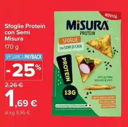 Carrefour Sfoglie Protein con Semi Misura offerta