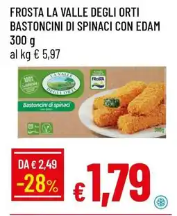 Famila FROSTA LA VALLE DEGLI ORTI BASTONCINI DI SPINACI CON EDAM offerta