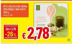 Famila G7 IL GELATO CON CREMA SPALMABILE VARI GUSTI offerta