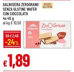 Famila GALBUSERA ZEROGRANO SENZA GLUTINE WAFER CON CIOCCOLATO offerta