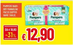 Famila Pampers Baby-Dry Pannolini Pacco Doppio Varie Taglie offerta