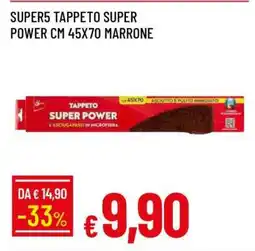 Famila SUPER5 TAPPETO SUPER POWER CM 45X70 MARRONE offerta