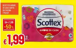 Famila SCOTTEX AMORE DI CASA CARTA DA CUCINA 3 Rotoli offerta