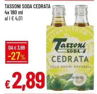 Famila TASSONI SODA CEDRATA offerta
