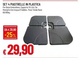 Famila SET 4 PIASTRELLE IN PLASTICA offerta