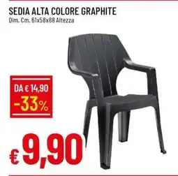 Famila SEDIA ALTA COLORE GRAPHITE offerta