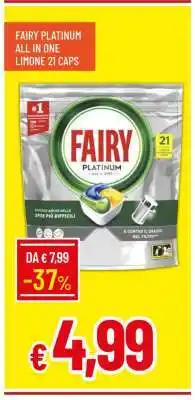 Famila FAIRY PLATINUM ALL IN ONE LIMONE 21 CAPS offerta
