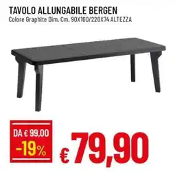 Famila TAVOLO ALLUNGABILE BERGEN offerta