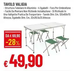 Famila TAVOLO VALIGIA offerta
