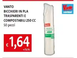 Famila VANTO BICCHIERI IN PLA TRASPARENTI E COMPOSTABILI 250 CC offerta